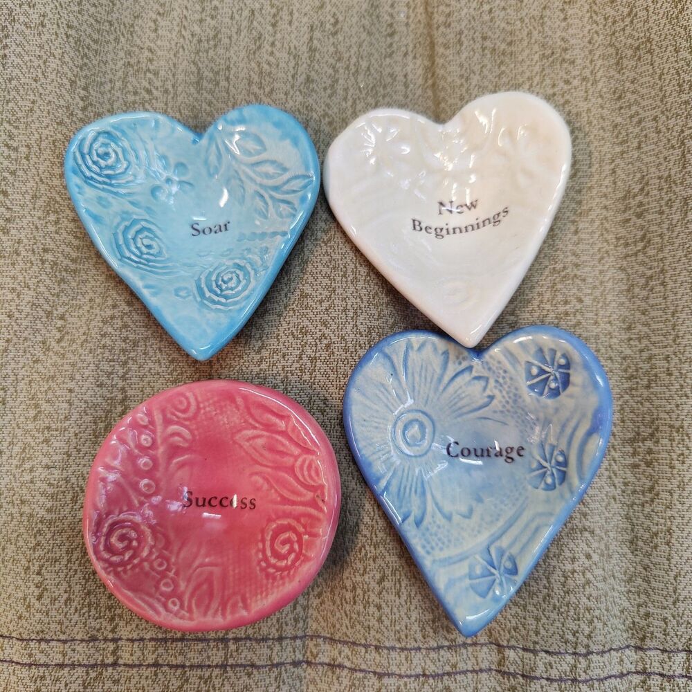 Lorraine Oerth Studio Pottery Ceramic "Giving Bowls" Trinket Dish 2" Set Of 4